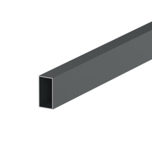 Stâlp rectangular de aluminiu 110 x 55 mm, pentru garduri și paravane cu riflaje